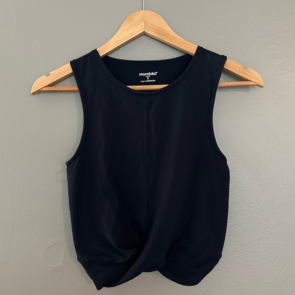 Manduka Women's Black Tank Crop Top Small - Picture 1 of 3